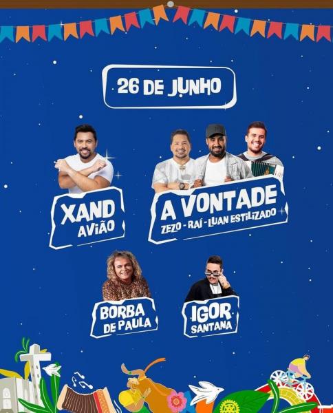 Xand Avião, A Vontade com Zezo, Raí e Luan Estilizado, Borba de Paula e Igor Santana