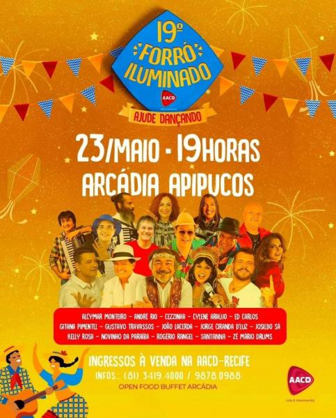 Alcymar Monteiro, André Rio, Cezzinha, Cylene Araújo, Ed Carlos, Gitana Pimentel, Gustavo Travassos, João LAcerda, Kelly Rosa, Novinho da Paraíba, Santanna e Zé Mário Drums - 19º Forró Iluminado