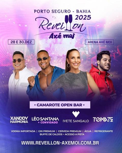 Léo Santana, Lauana Prado e Mari Ferandez- Réveillon Axé Moi 2025
