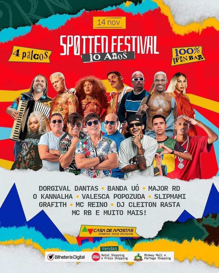 Dorgival Dantas, Mc RB, Banda Uó, O Kanalha, Slip Mami, Grafith, Mc Reino e Valesca Popozuda - Spotted Festival