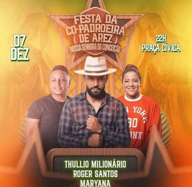 Thullio Milionário, Roger Santos e Maryana - Festa de Nossa Senhora da Conceição