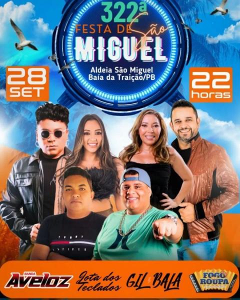 Banda Aveloz, Jota dos Teclados, Gil Bala e Fogo na Roupa - 322ª Festa de São Miguel