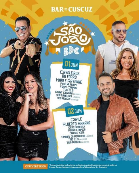 Cavaleiros do Forró, Mari & Rayanne,Fogo na Roupa, Forró Campina e Ronny Oliveira - São João BDC