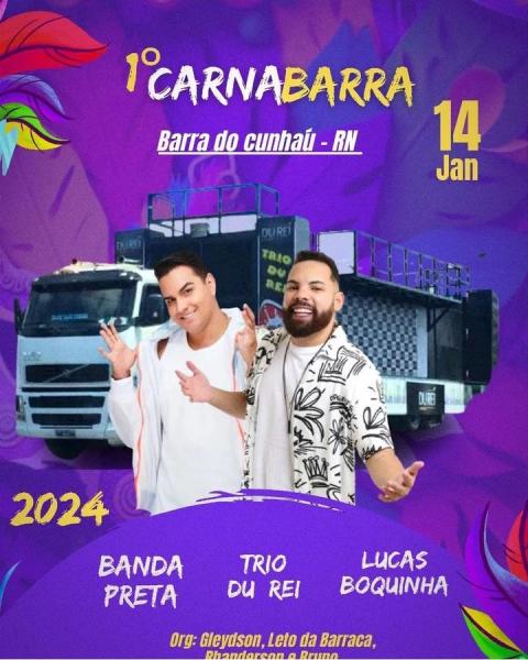 Banda Preta, Trio Du Rei e Lucas Boquinha - 1º CarnaBarra