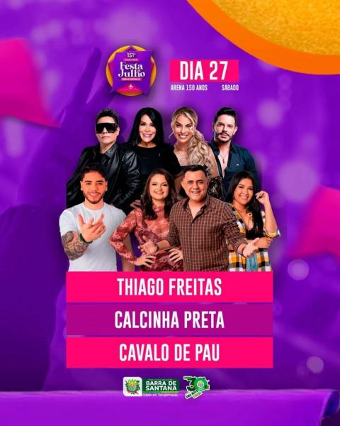 Thiago Freitas, Calcinha Preta e Cavalo de Pau - Festa de Julho