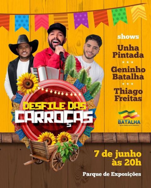 Unha Pintada, Geninho Batalha e Thiago Freitas - Desfile das Carroças