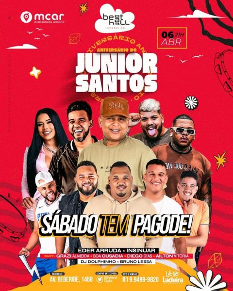 Júnior Santos, Éder Arruda, Insinuar, Grazi Almeida, Boa Ousadia, Diego Dias, Ailton Vitória e Bruno Lessa