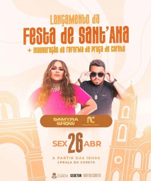 Samyra Show e Naldinho Cunha- Lançamento da Festa de Santana