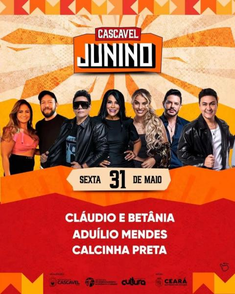 Cláudio & Betânia, Aduílo Mendes e Calcinha Preta - Cascavel Junino