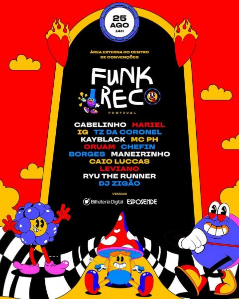 Cabelinho, Hariel, IG, TZ da Coronel, Kayblack, Mc PH, Oruam, Chefin, Borges, Maneirinho, Caio Lucas, Leviano, Ryu The Runner e Dj Zigão - Funk Rec Festival 2024