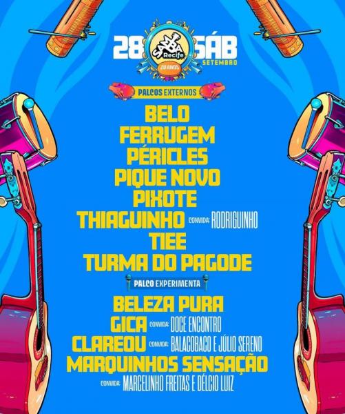 Belo, Ferrugem, Péricles, Pique Novo, Pixote, Thiaguinho, Tiee e Turma do Pagode - Festival Samba Recife 2024