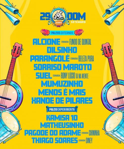 Alcione, Dilsinho, Parangolé, Sorriso Maroto, Suel, Mumuzinho, Menos é Mais e Xande de Pilares - Festival Samba Recife 2024