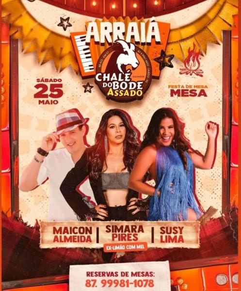 Simara Pires, Maicon Almeida e Susy Lima - Arraiá do Chalé do Bode Assado