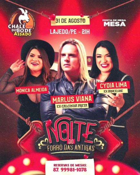 Marlus Viana, Mônica Almeida e Cydia Lima - Noite do Forró das Antigas