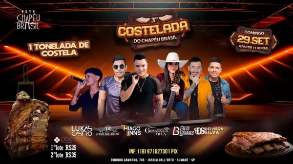 Lukas Castro, João Ricardo, Thiago Lins, Giovanna Viola, Beto Linhares e Deivison Silva - 3ª Costelada do Chapéu Brasil