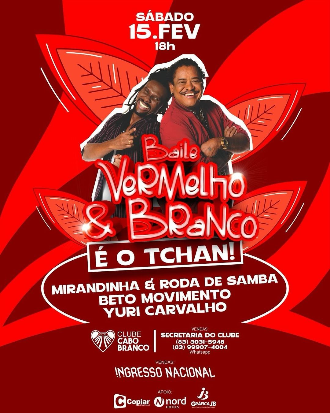É o Tchan, Mirandinha & Roda de Samba, Beto Movimento e Yuri Carvalho - Baile Vermelho & Branco
