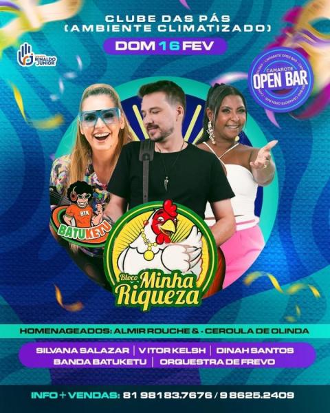 Silvana Salazar, Vitor Kelsh, Dinah Santos, Banda Batuketu e Orquestra de Frevo - Bloco Minha Riqueza