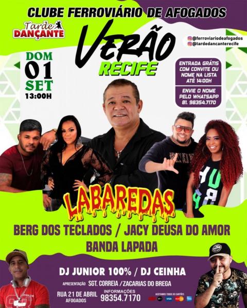 Labaredas, Berg dos Teclados, Jacy Deusa do Amor e BAnda Lapada - Verão Recife