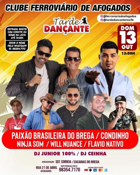 Paixão Brasileira do Brega, Condinho, Ninja Som, Will Nuance e Flávio Nativo - Tarde Dançante