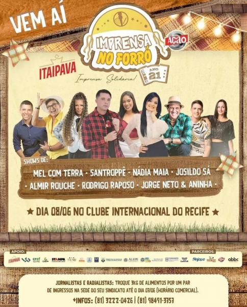 Mel com Terra, Santroppê, Nádia Maia, Almir Rouche, Josildo Sá, Rodrigo Raposo e Jorge Neto e Aninha - 21ª Imprensa no Forró