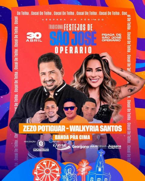 Zezo Potiguar, Walkyria Santos e Banda Pra Cima - Festejos de São José Operário