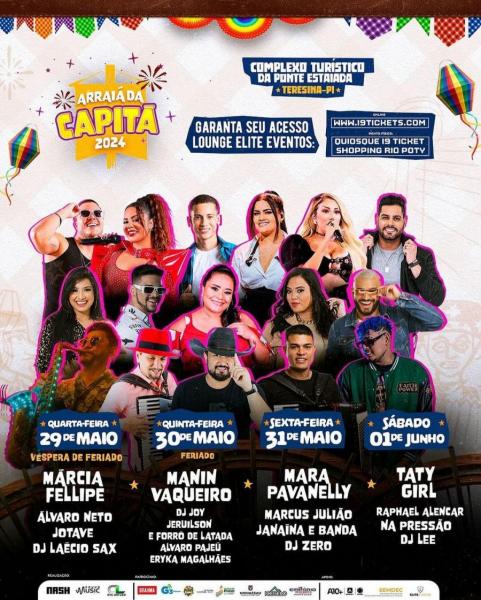 Mara Pavanelly, Marcus Julião, Janaína & Banda e Dj Zero - Arraiá da Capitá