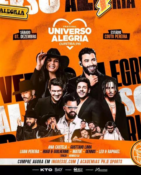Ana Castela, Gusttavo Lima, Luan Pereira, Hugo & Guilherme, Matuê, Dennis e Leo & Raphael - Festival Universo Alegria Curitiba 2024