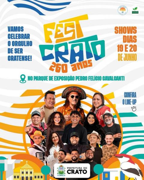 Zé Cantor, Raquel dos Teclados, Noda de Caju, Raphael Belo Xote, Henrique Jeffeson e Leonardo de Luna - Fest Crato 260 anos