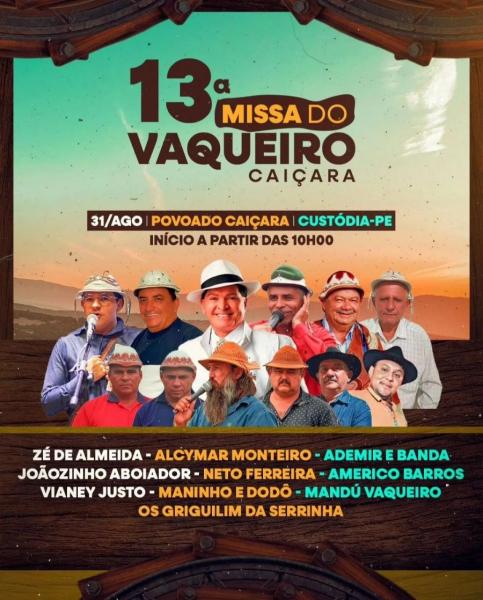 Zé de Almeida, Alcymar Monteiro, Ademir & BAnda, Joãozinho Aboiador, Neto Ferreita, Americo Barros, Viany Justo, MAninho & Dodô, Mandú Vaqueiro e Os Griguilim da Serrinha - 13ª Missa do Vaqueiro