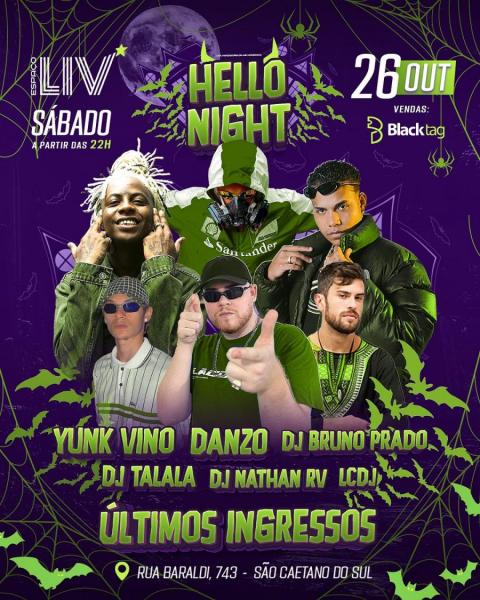 Yunk Vino, Danzo, Dj Bruno Prado, Dj Talala, Dj Mathan RV e LCDJ - Hello Night