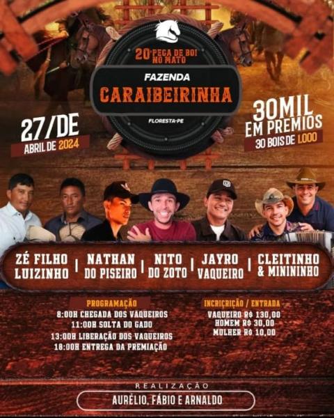 Zé Filho Luizinho, Nathan do Piseiro, Nito do Zoto, Jayro Vaqueiro e Cleitinho & Minininho - 20º Pega de Boi da Fazenda Caraibeirinha
