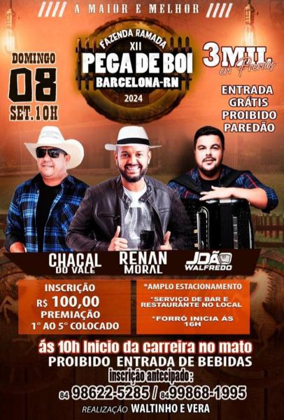 Chacal do Vale, Renan Moral e João Walfred - XII Pega de Boi da Fazenda Ramada 2024