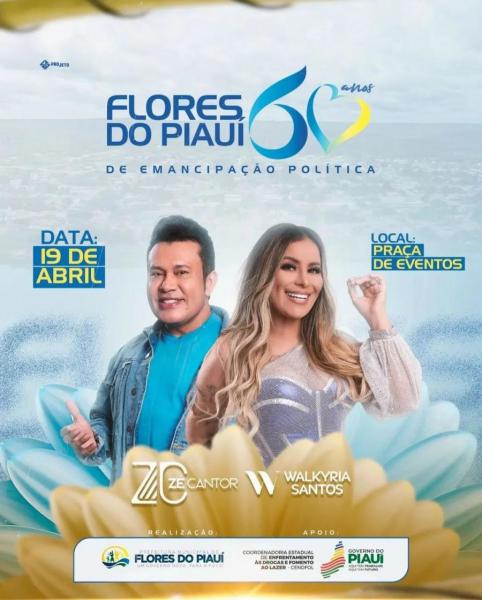 Zé Cantor e Wakyria Santos - 60 anos de Flores de Piauí