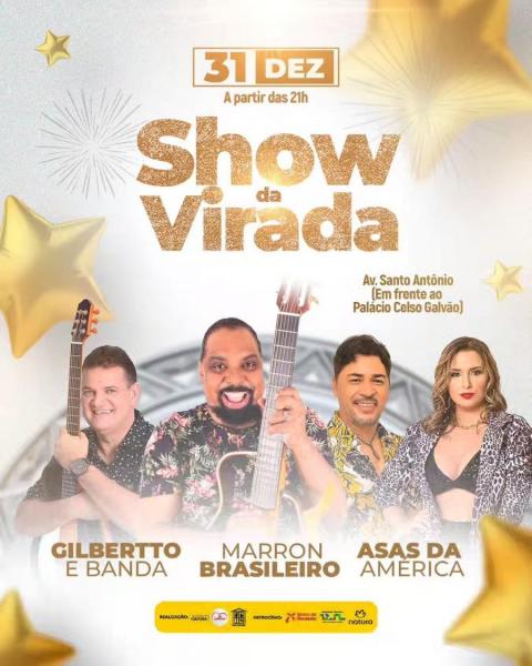 Marron Brasileiro, Gilberto & Banda e Asas da América - Show da Virada
