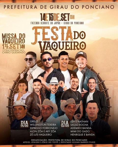 Edy & Nathan, Saulo Rocha, Ademir & Banda, Mimi do Gado e Henrique & Banda - Festa do Vaqueiro