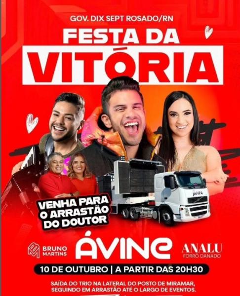 Bruno Martins, Ávine Vinne e Analu e forró danado - Festa da Vitória