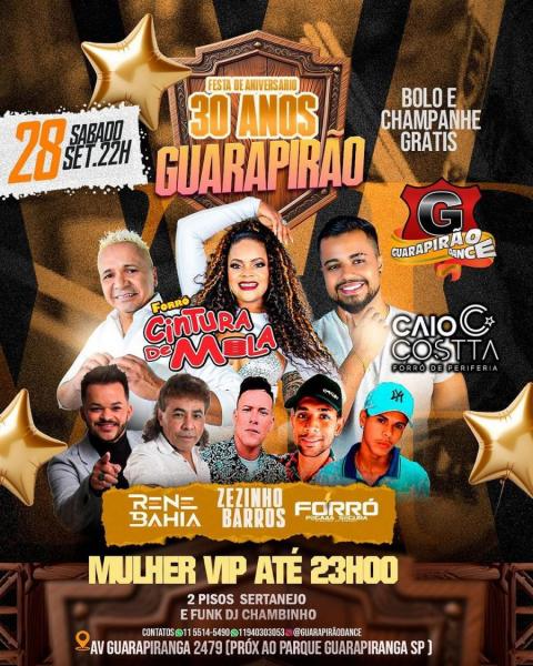Forró Cintura de Mola, Caio Costa, Zezinho Barros, Rene Bahia e Forró Pegada Segura