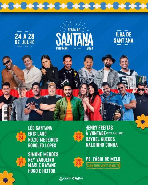 Programação da Festa de Sant’Ana 2024