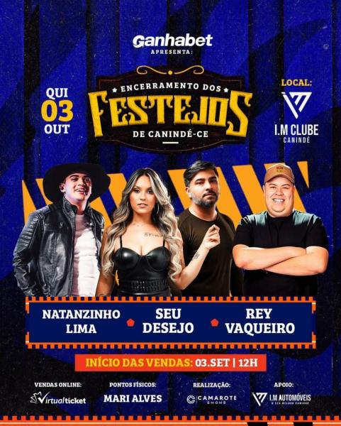 Seu Desejo, Natanzinho Lima e Rey Vaqueiro - Festejos de Canindé