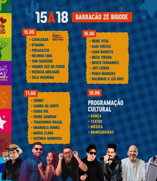 Neide Vital, Kaio Freitas, Luan Barreto, Mesa Virada, Bosco Fernandes, Jeff Lisboa, Pablo Marques e Naldinho & Léo Rios