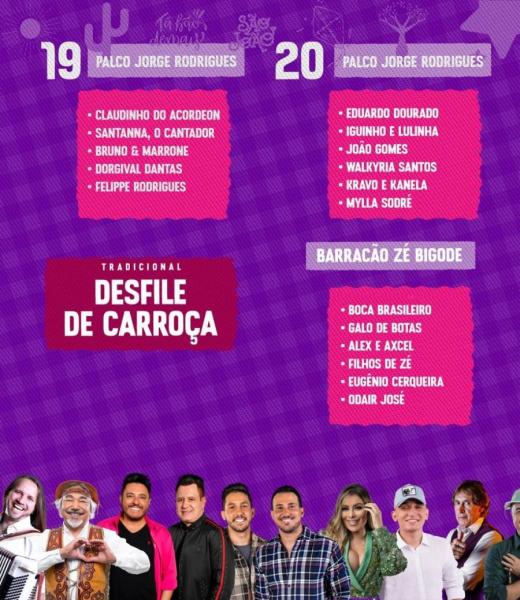 Boca Brasileiro, Galo de Botas, Alex & Axcel, Filhos de Zé, Eugênio Cerqueira e Odair José