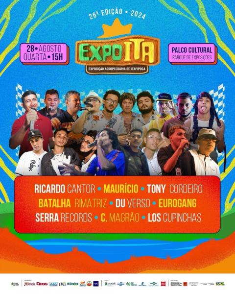 Ricardo Cantor, Maurício, Tony Cordeiro, Batalha Rimatriz, Du Verso, Eurogang, Serra Records, C. Magrão e Lo Cupinchas - 26ª ExpoITA
