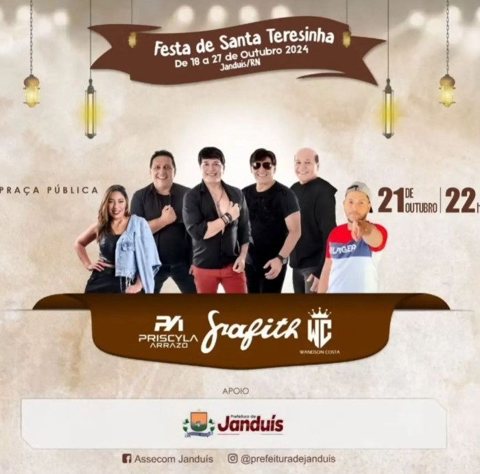 Grafith, Priscyla Arrazo e Wanderson Costa - Festa de Santa Teresinha 2024