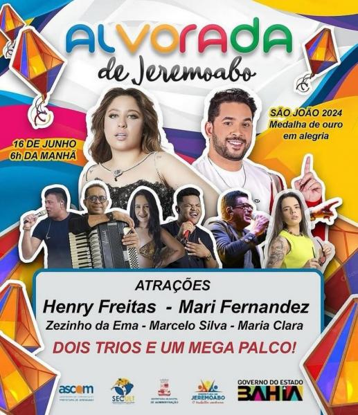 Henry Freitas, Mari Fernandez, Zezinho da Ema, Marcelo Silva e Maria Clara - Alvvorada de Jeremoabo