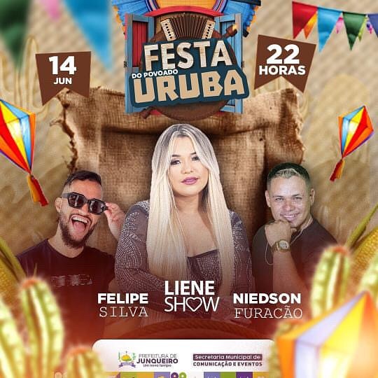 Liene Show, Felipe Silva e Niedson Furacão - Festa do Povoado Uruba
