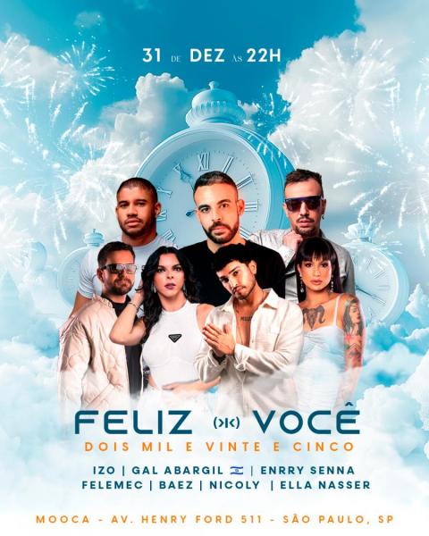 Izo, Gal Abarguil, Enrry Senna, Felemec, Baez, Nicoly e Ella Nasser