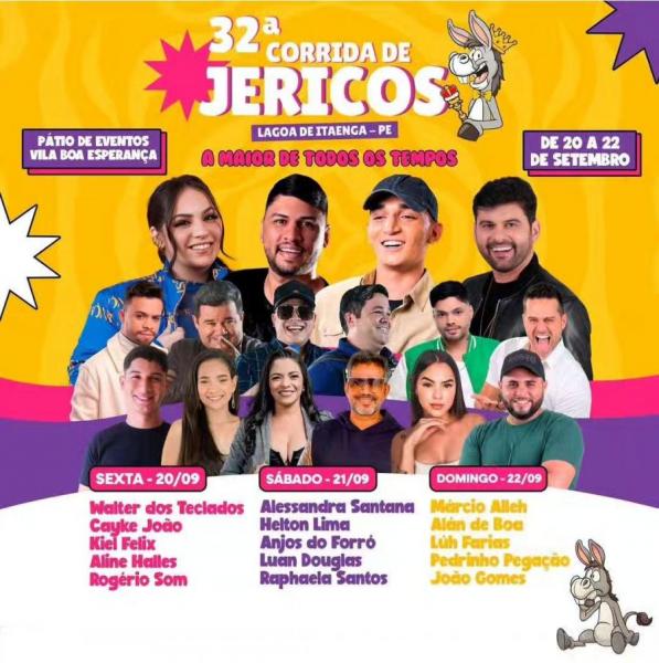 Alessandra Santana, Helton Lima, Anjos do Forró, Luan Douglas e Raphaela Santos - 32ª Corrida de Jericos