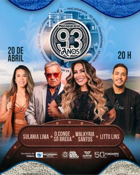 Sulania Lima, Conde Só Brega, Walkyria Santos e Litto Lins