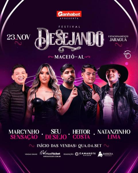 Marcynho Sensação, Seu Desejo, Heitor Costa e Natanzinho Lima - Festival Desejando Maceió 2024