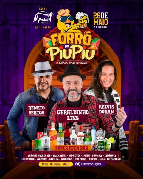 Geraldinho Lins, Renato Sertos e Kelvis Duran - Forró do Piupiu